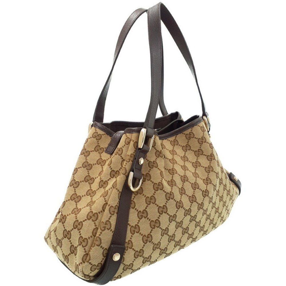 Gucci Abbey Line Canvas Shoulder Tote Bag GG